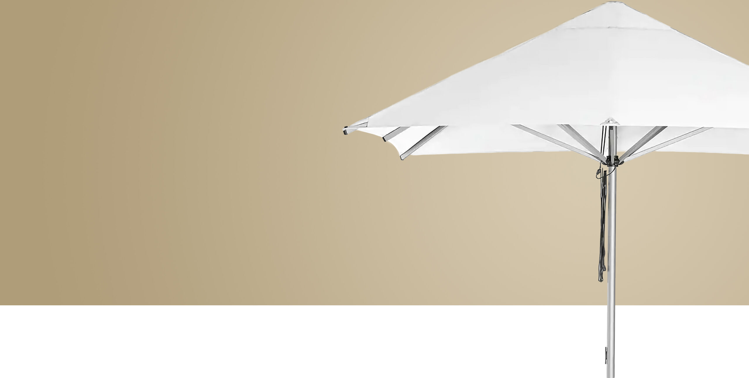 Sombrilla de 3 emtros con fondo crema