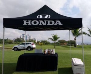 Tolda 3x3 metros negra con logo Honda