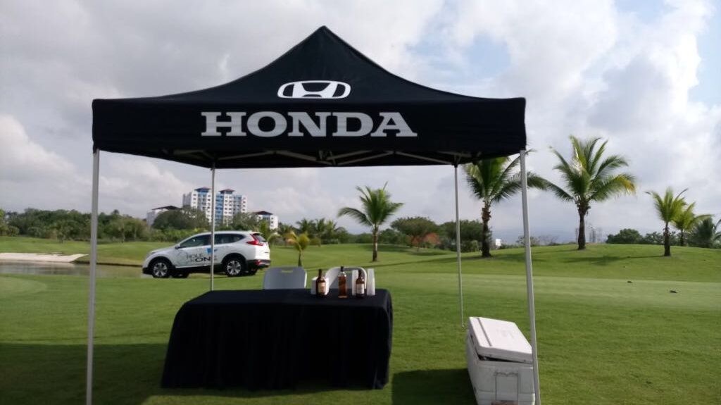 Tolda 3x3 metros negra con logo Honda