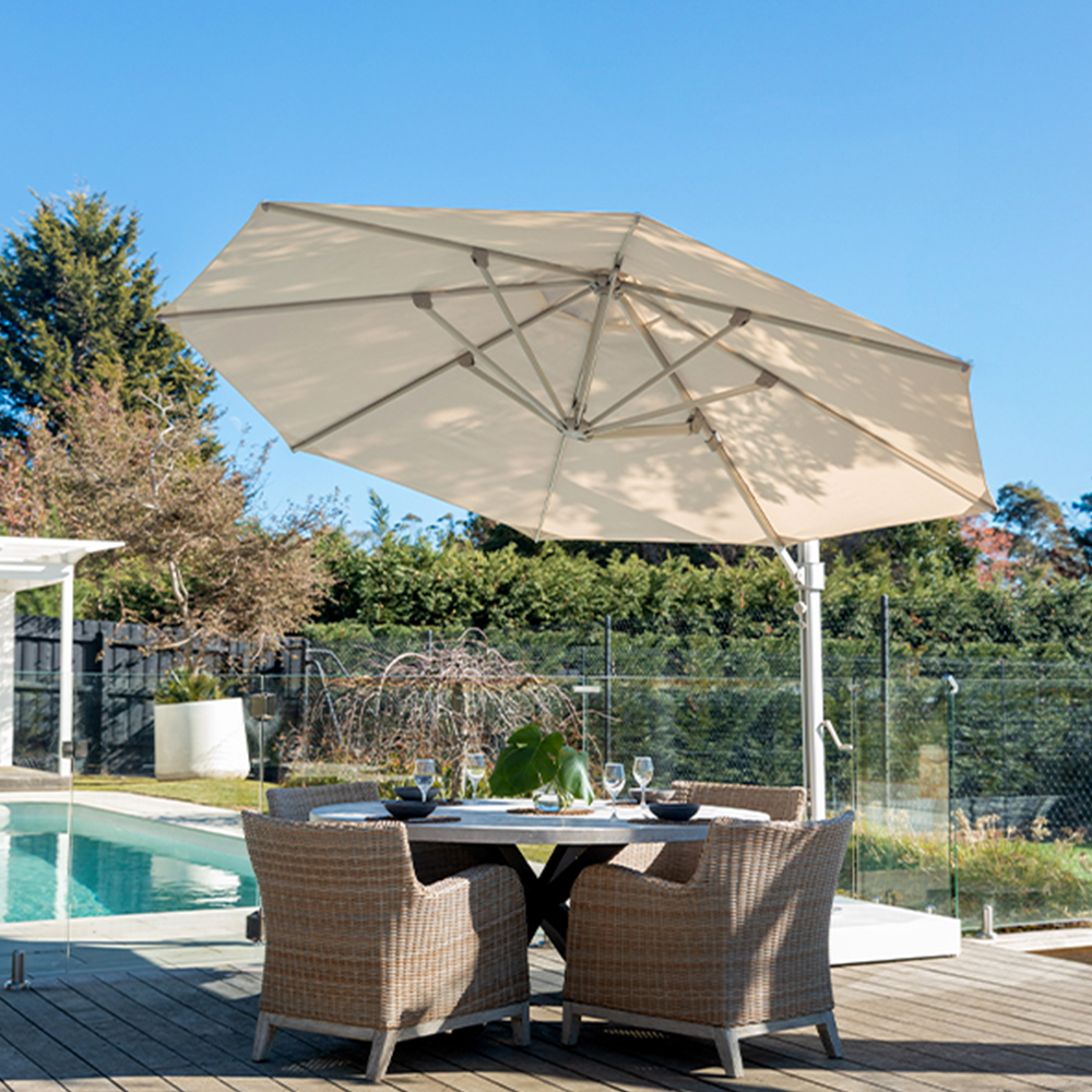 Sombrilla aurora 3.5 metros color natural